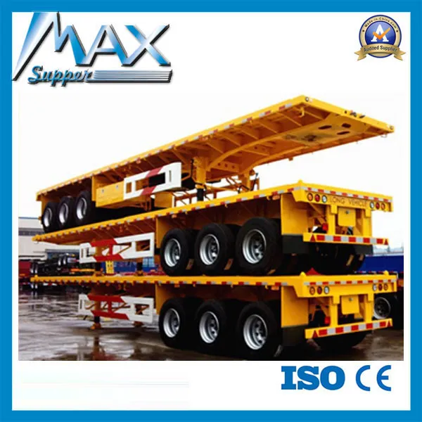 12.5m 40feet 20feet Flat Bed Container Chassis Trailer / Truck Semitrailer (40T 50T 60T)