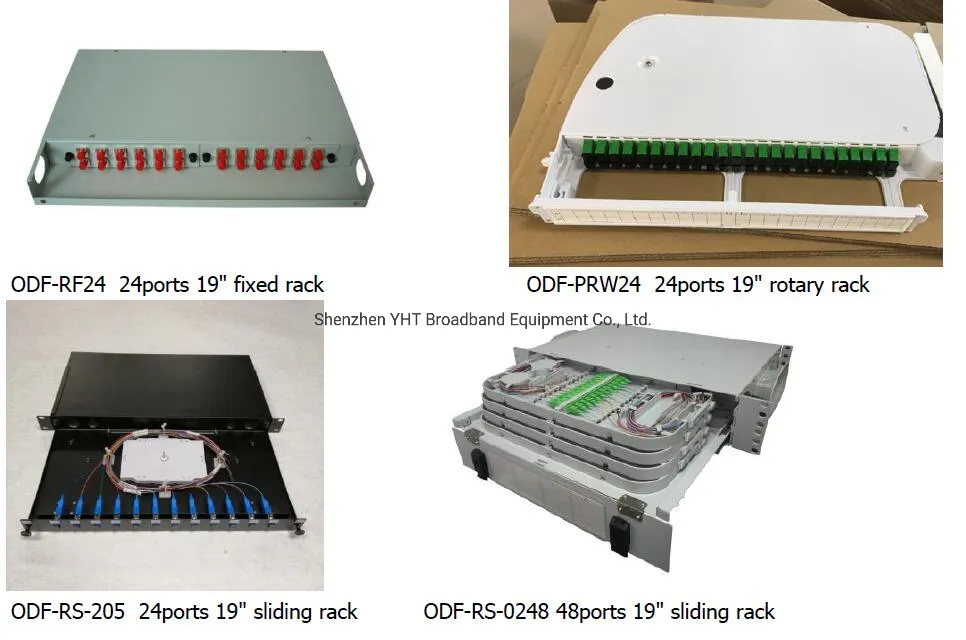 19 Inch Sliding Type with Transparent Top and Front Cover Fiber Optic Distribution Box ODF