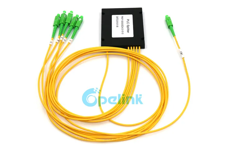 1X5 Sc/APC Fiber Optic PLC Splitter ABS Box 0.5m