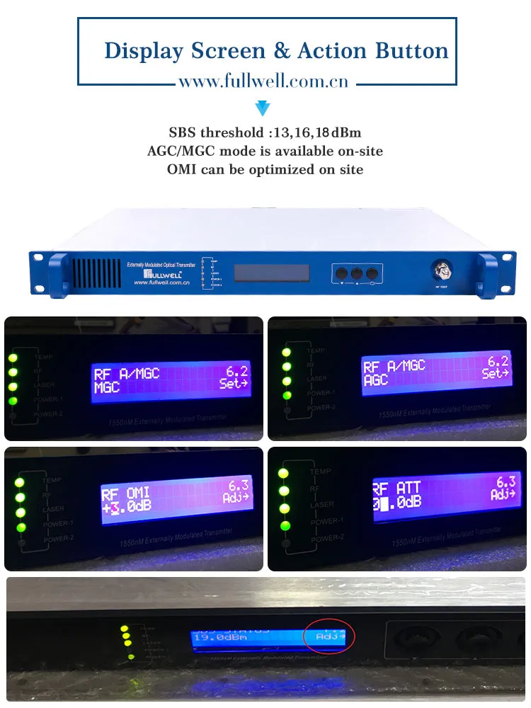 1X5dBm CATV 1550nm External Modulation Optical Transmitter