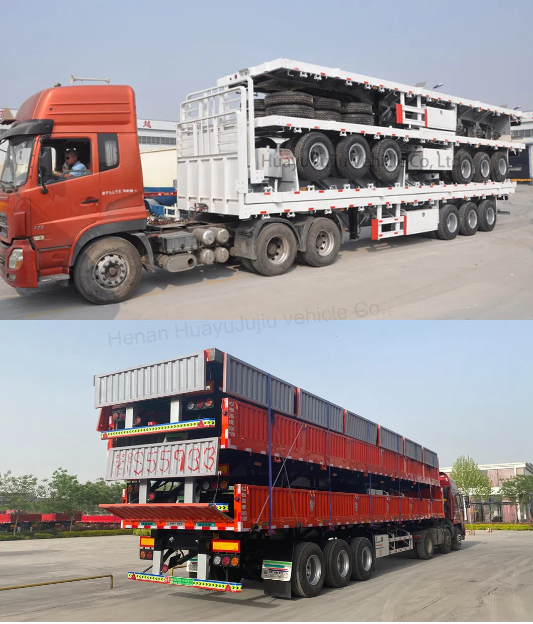 2 Axles 20FT/40FT Skeleton Container Trailer Gooseneck Skeleton for Transportation