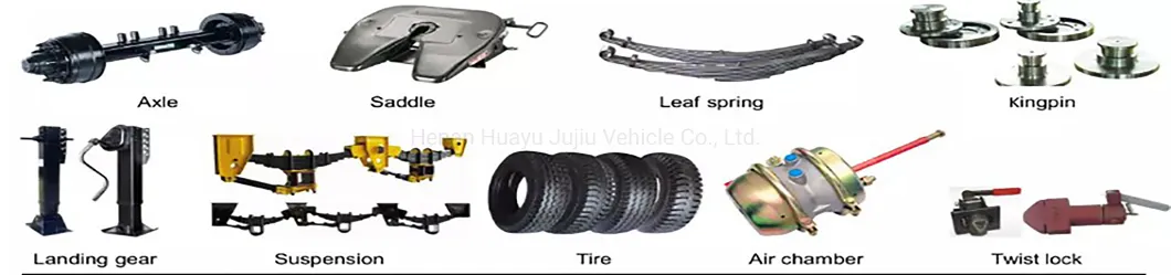 2 Axles 20FT/40FT Skeleton Container Trailer Gooseneck Skeleton for Transportation