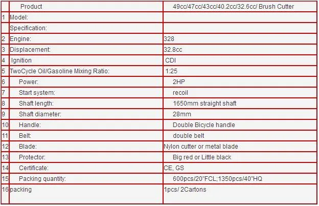 2 Stroke 43cc Petrol Grass Trimmer