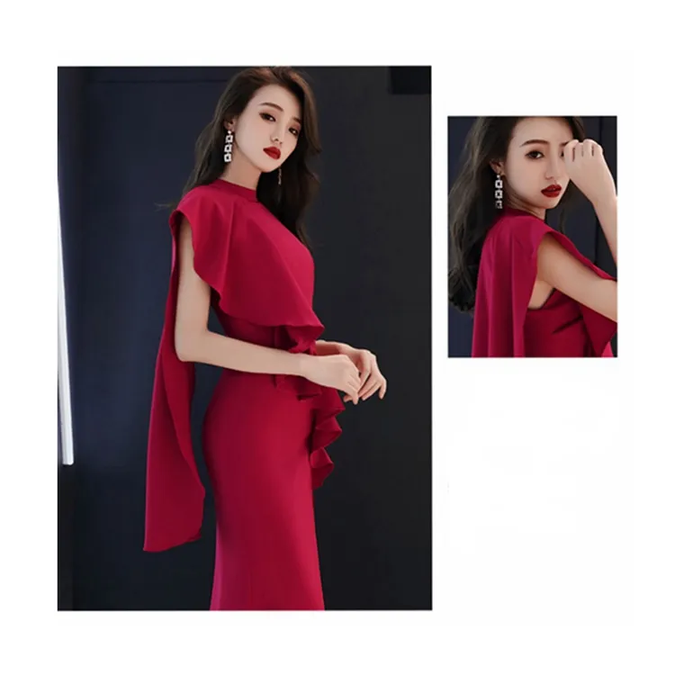 2019 Strapless Lady Gown Women Sexy Fashion Evening Dress