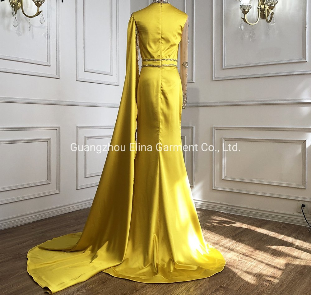 2021 New Western Hot Selling Sequined Sex Beading Ball Dress Satin Evening Party Frock Bridesmaid Gowns Plus Size