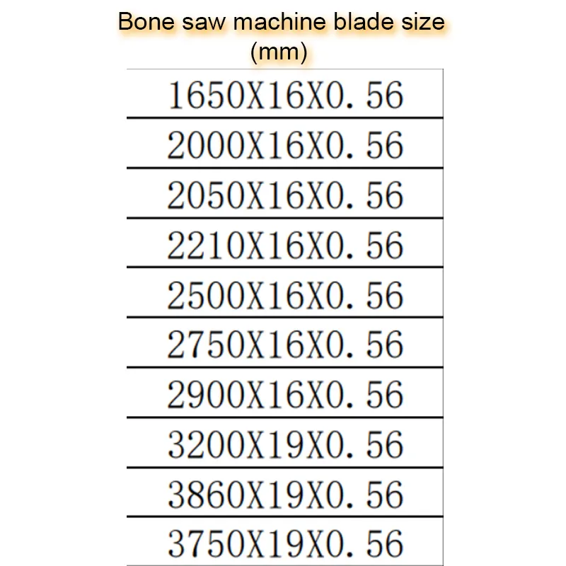 2340X16X0.56X3t Beefsteak Meat Cutting Band Saw Blade for Frozen Food Processing Machine (QH-2340A/B/C)