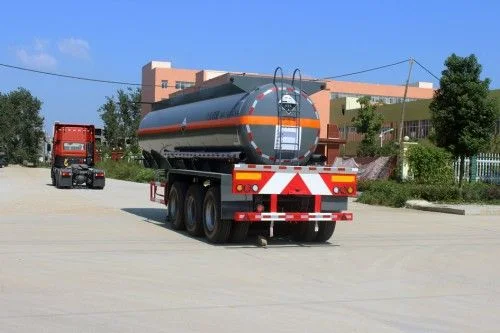 3 Axles Stainless Steel Fuel Chemical Liquid Storage Tank Trailer for H2so4 Naoh HCl Cl2