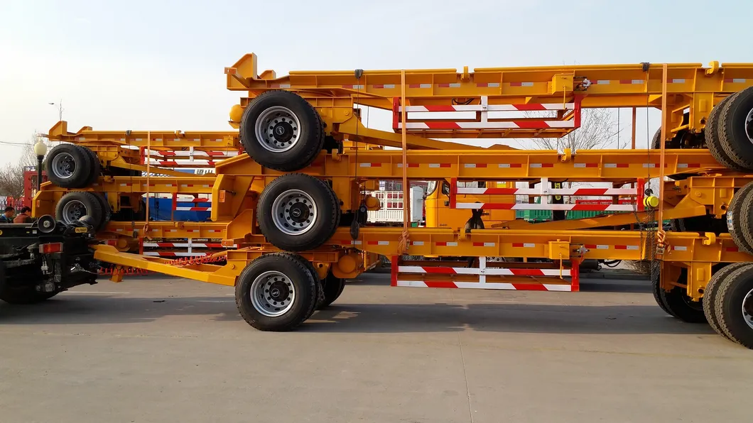 30t Steel Tri Axle/Two Axle Capacity Semi Full-Trailer for Cargo Transport