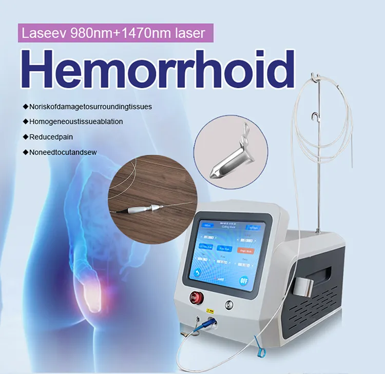 30W 17W Less Bleeding Dual 980nm 1470nm Surgical Laser for Haemorrhoids Anal Piles Fistula Fissure and Pilonidal Sinus