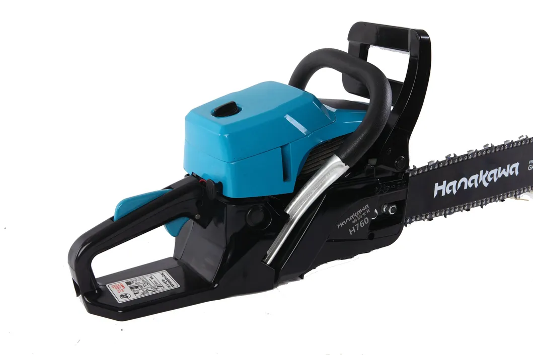 3hanakawa H760 (60) 55.6cc 2-Stroke Chainsaw Professional Loggers Rollomatic Bar Length 18in 20in Optional Big Power Chain Saw, Wood Cutting Machine