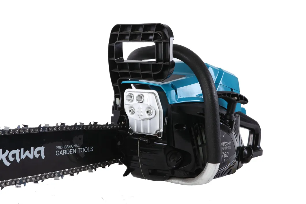 3hanakawa H760 (60) 55.6cc 2-Stroke Chainsaw Professional Loggers Rollomatic Bar Length 18in 20in Optional Big Power Chain Saw, Wood Cutting Machine