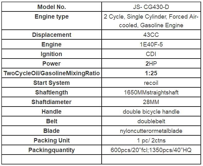 43cc Garden Tools Petrol Brush Cutter