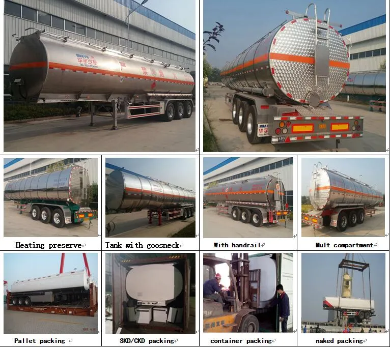 45cbm Tri Axle Mechanical Suspension Oil Tank Semi Trailer for Sale