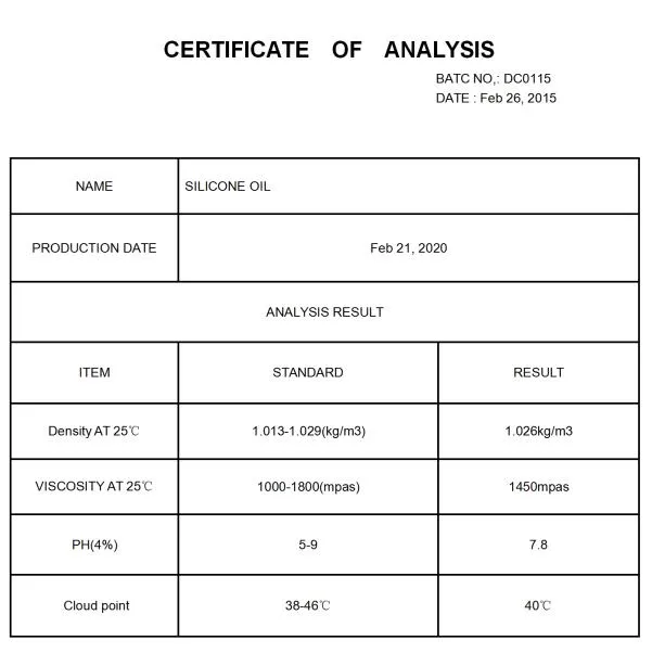 580 Methyl Silicone Oil L580 for Flexible Polyurethane PU Foam Factory