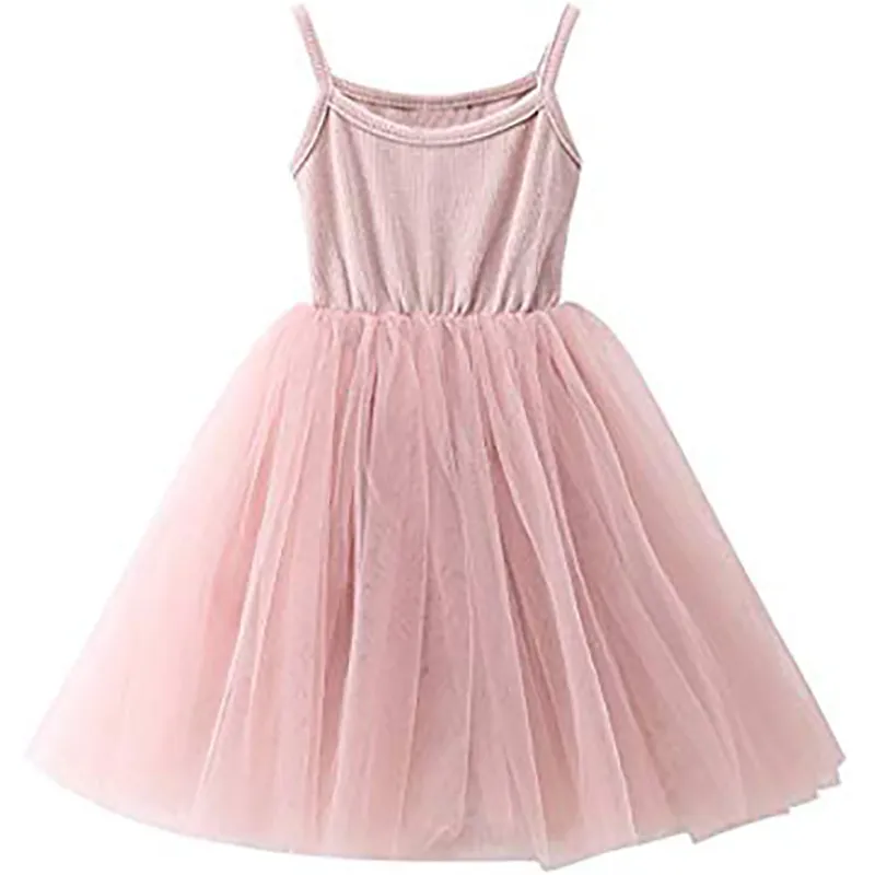 Baby Girls Tutu Dress Sleeveless Infant Toddler Sundress Tulle Bubble 3 Layers
