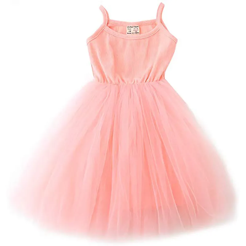 Baby Girls Tutu Dress Sleeveless Infant Toddler Sundress Tulle Bubble 3 Layers