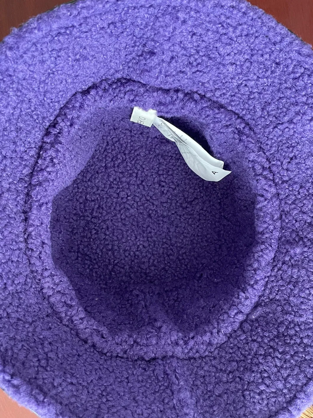 Bright PU Patent Leather Lined Lamb Down Fashion Bucket Hat