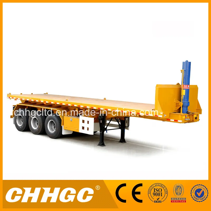 CCC ISO Approved 2 Axle Flat Deck Dump Trailer, Skeleton Tipper Semi-Trailer