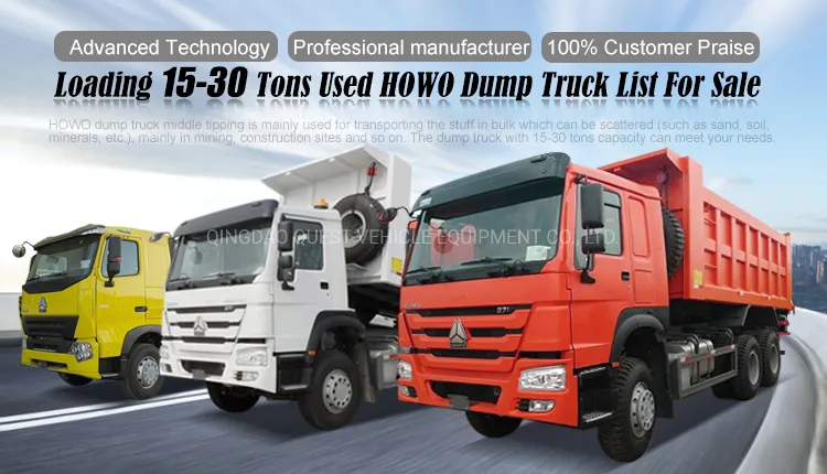 Cheap Used 6X4 8X4 371HP HOWO Dump Truck for Sale