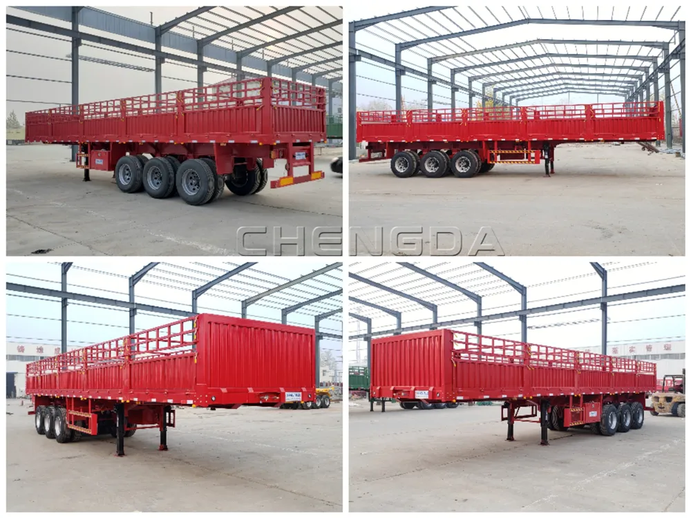 China 12 Wheeler Enclosed Box Cargo Fence Semi Trailer
