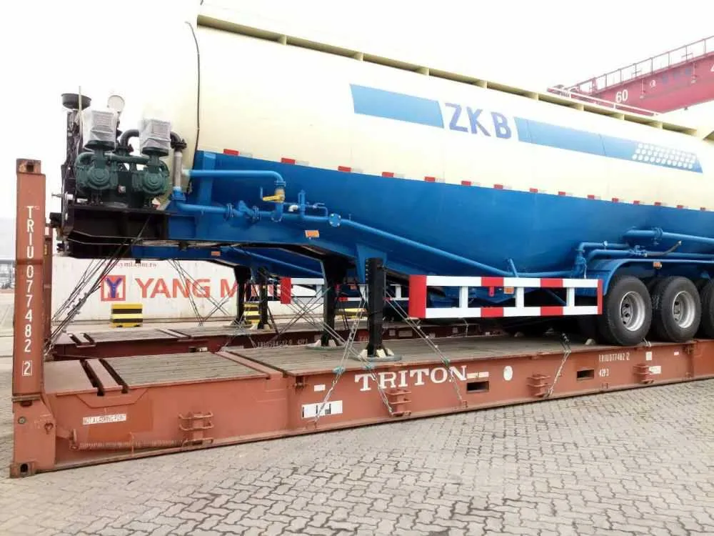 China 3 Axle 35cbm Export Semi Cement Tank Trailer