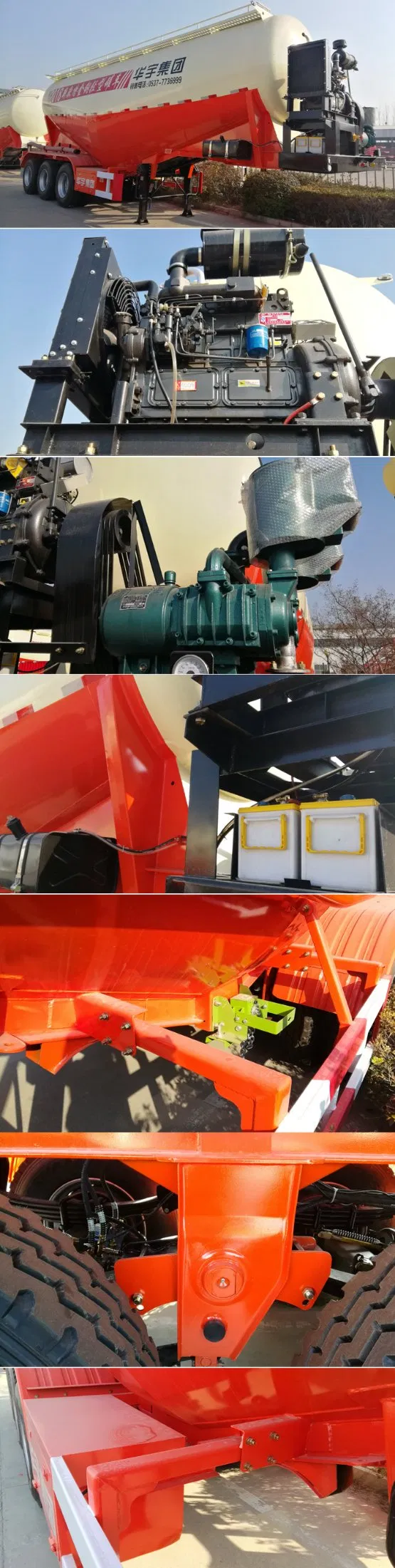 China 3 Axle 35cbm Export Semi Cement Tank Trailer
