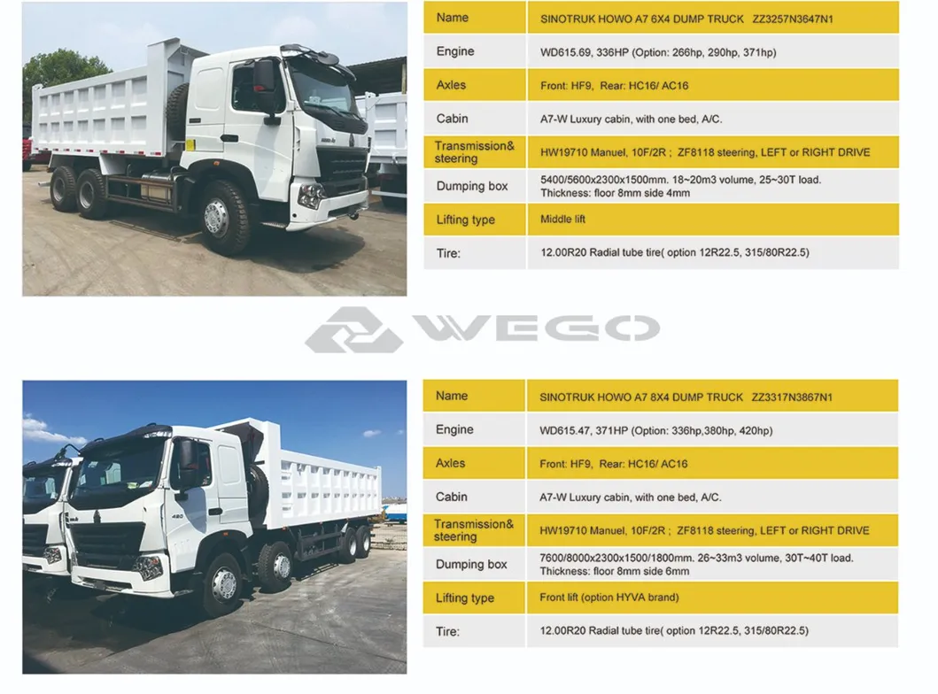 China 8X4 Tipper/Dump Truck Camion Volquete 30cubic