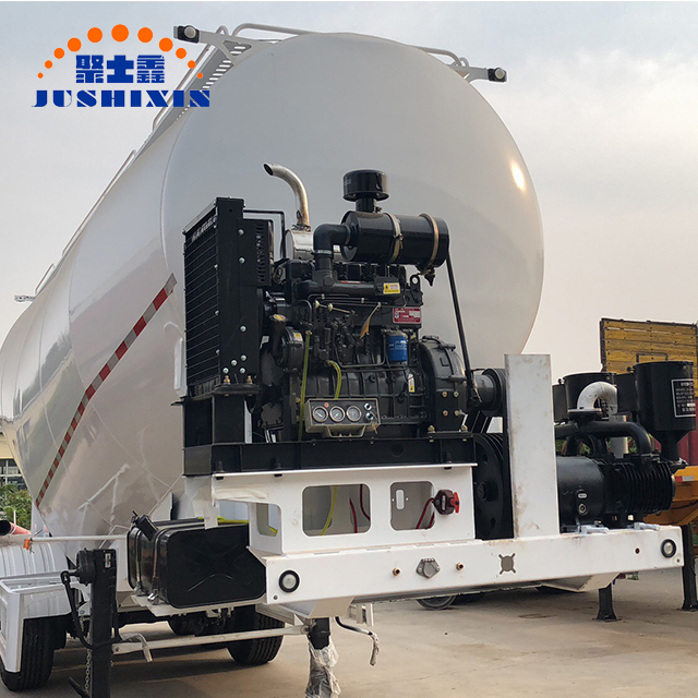 China Factory Customized Vshape 40-50cbm Powder Tanker Semi Trailer