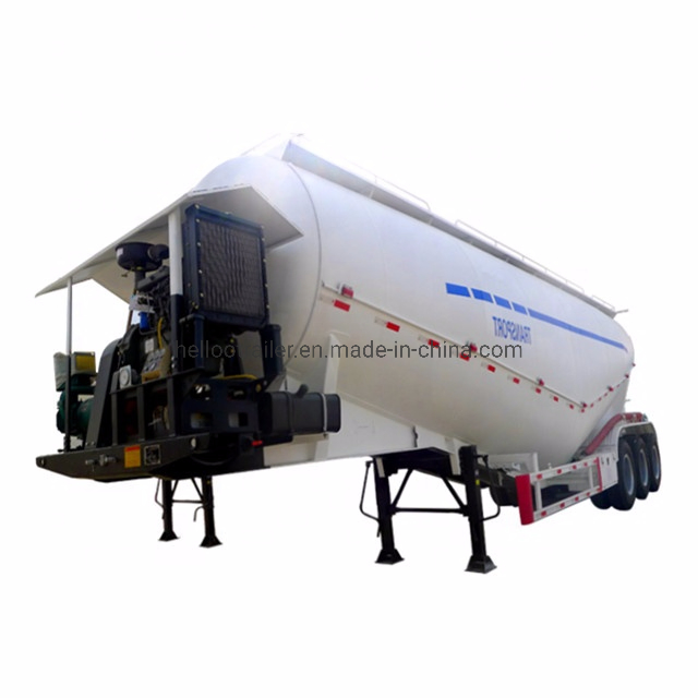 China Manufacturer Dry Bulk Cement Powder Tanker Trailer with Double or Single Chambers