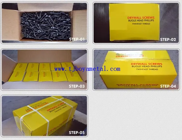 China Screw Manufacturer Collated Black Phosphated Galvanized Drywall Screw/Drywall Screw Tornillos