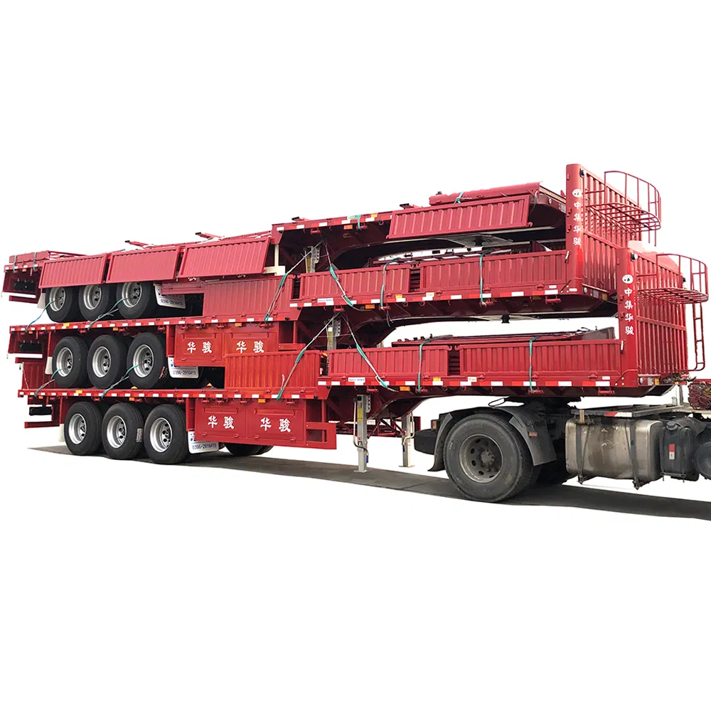 Cimc Huajun Gooseneck Cargo Semi Trailer with FAW Tractor