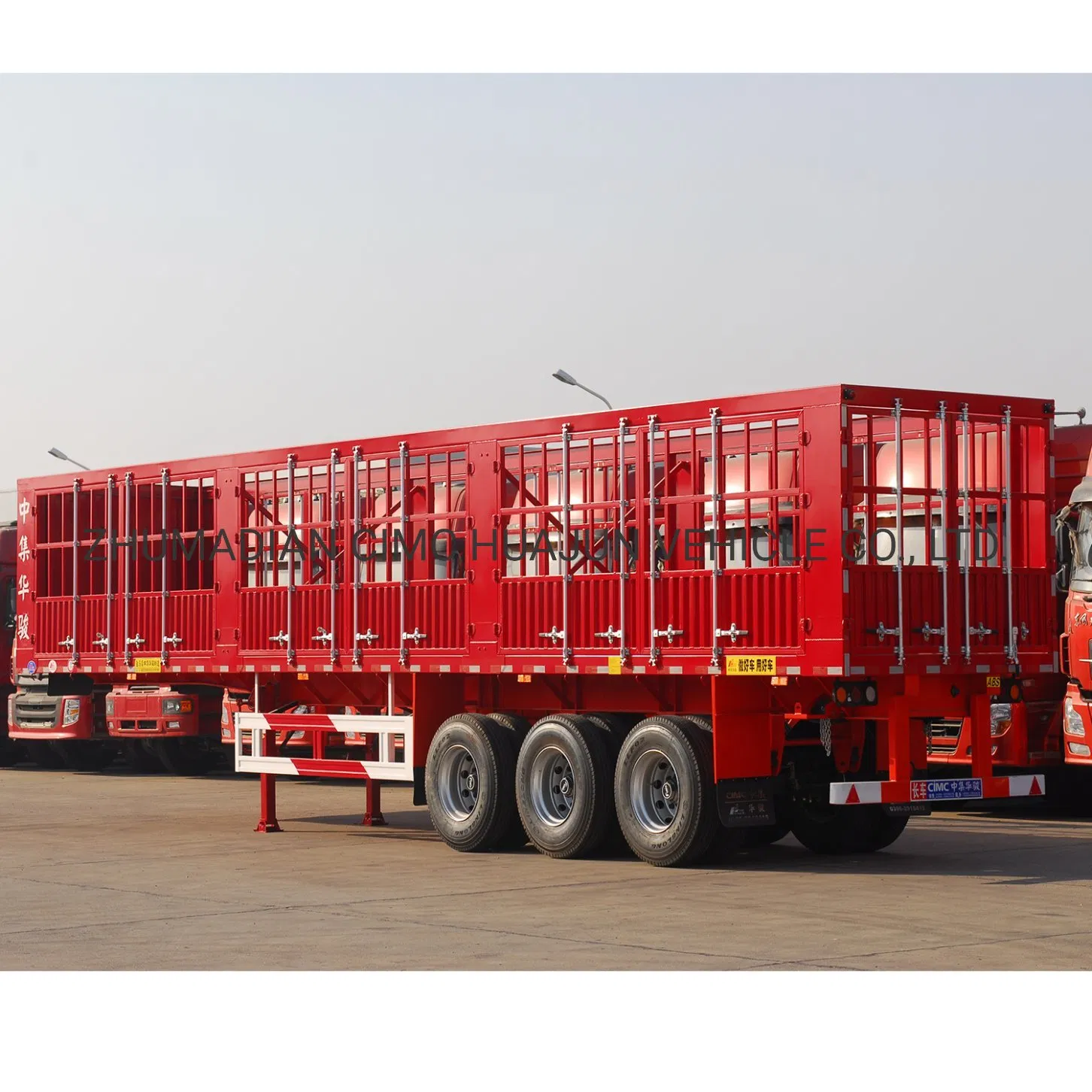Cimc Huajun Gooseneck Cargo Semi Trailer with FAW Tractor