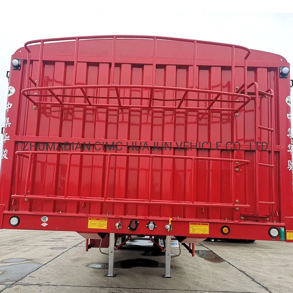 Cimc Huajun Stake Cargo Trailer with Special Painting