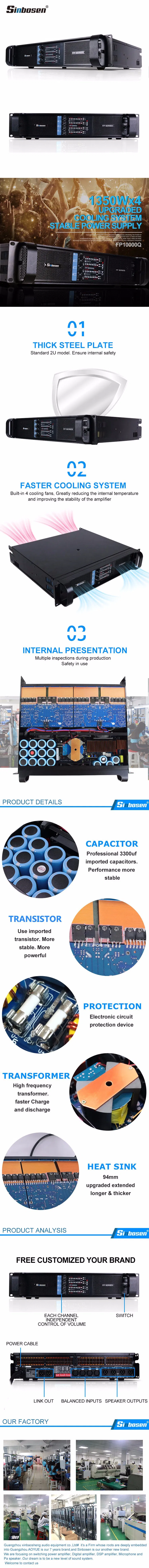 Class D Active Speaker Amplifier Module Fp10000q Power Amplifier with Flight Case