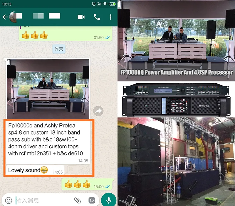 Class D Active Speaker Amplifier Module Fp10000q Power Amplifier with Flight Case