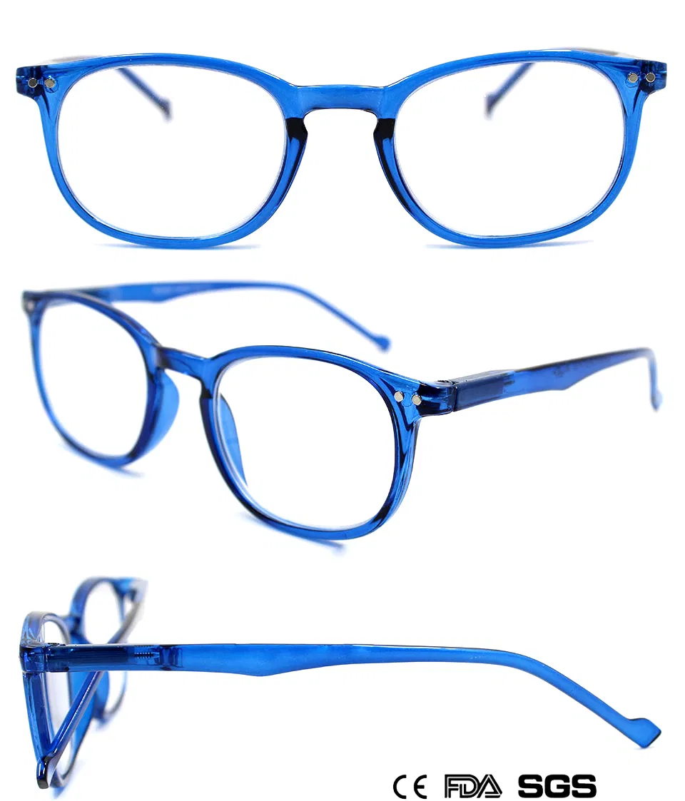 Classic Round Plastic Reading Glasses Frame with Gradient Colour (WRP806044A)