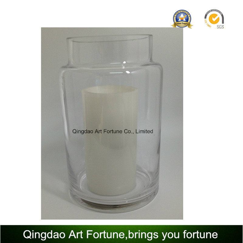 Clear Glass Hurricane Vase for Home Decor