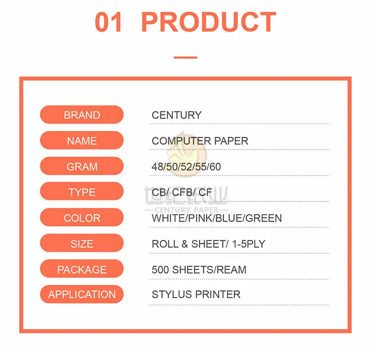 Color Packing Jhe Carbonless NCR Paper Roll
