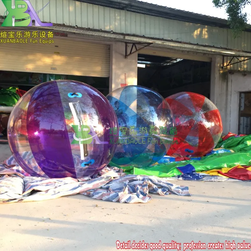 Colorful Bubble Water Walking Balls Playing on Pool Water Inflatable