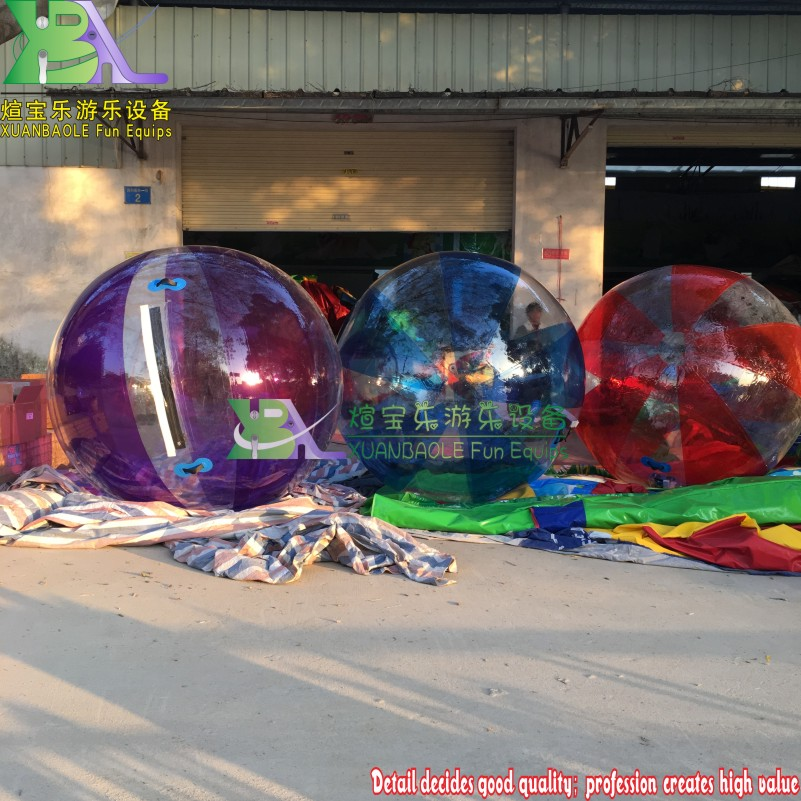 Colorful Bubble Water Walking Balls Playing on Pool Water Inflatable