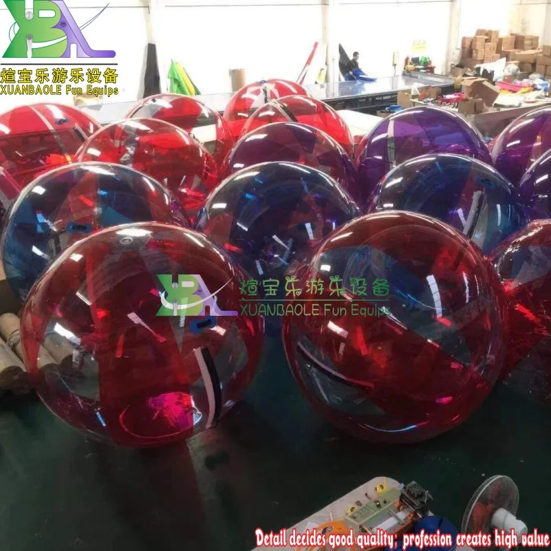 Colorful Bubble Water Walking Balls Playing on Pool Water Inflatable