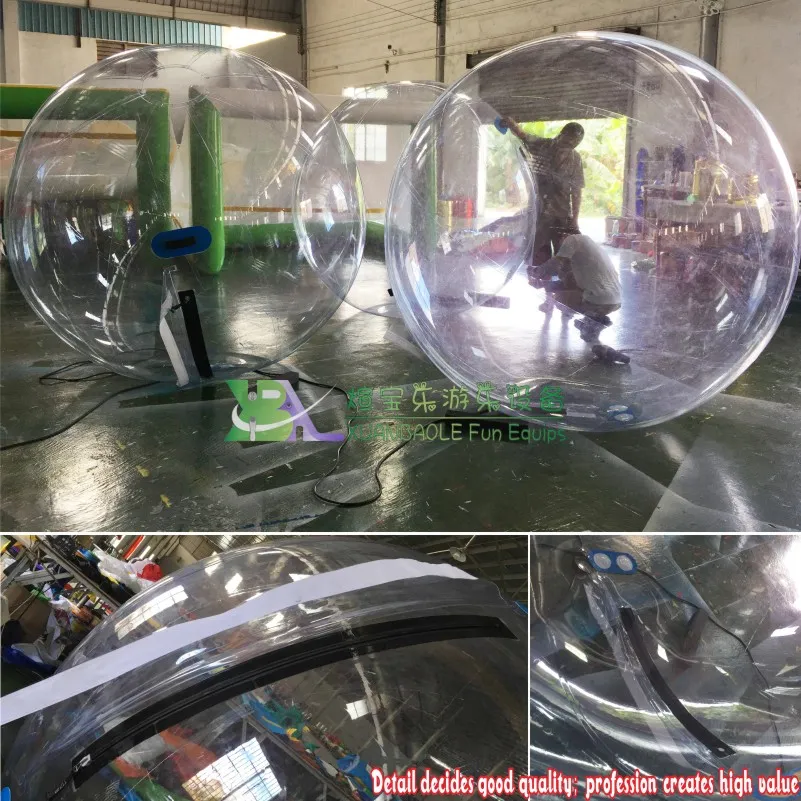 Colorful Bubble Water Walking Balls Playing on Pool Water Inflatable