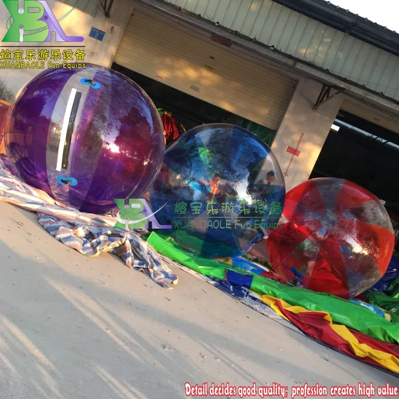 Colorful Bubble Water Walking Balls Playing on Pool Water Inflatable