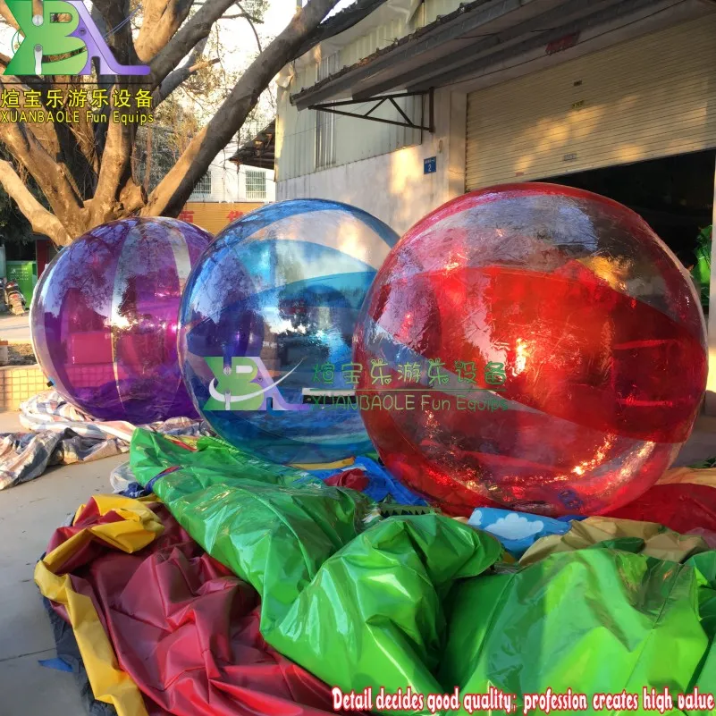 Colorful Bubble Water Walking Balls Playing on Pool Water Inflatable
