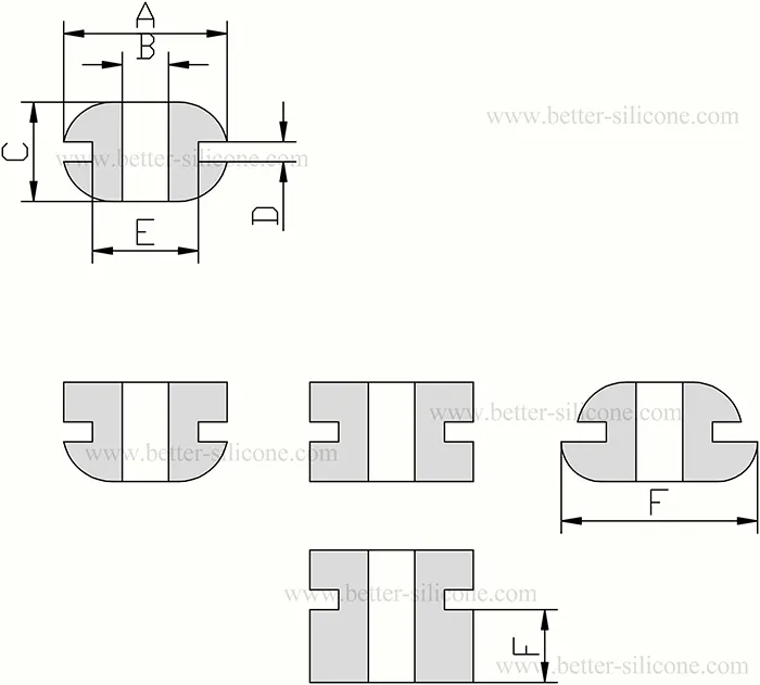 Custom Automotive Auto Fvmq/FKM/EPDM/NBR/Fluorosilicone Cable Plug Firewall Rubber Grommet Seal