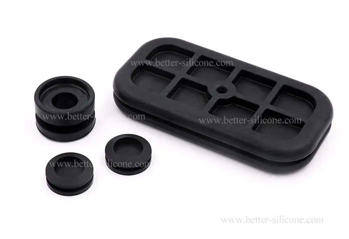 Custom Automotive Auto Fvmq/FKM/EPDM/NBR/Fluorosilicone Cable Plug Firewall Rubber Grommet Seal