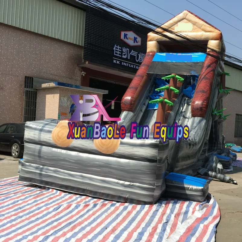 Custom Wild Rapids Inflatable Double Lanes Wet/Dry Water Slide