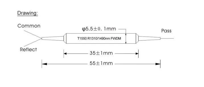 High Quality ABS Box Filter Wdm 1310nm 1490nm 1550nm Wavelength Fwdm