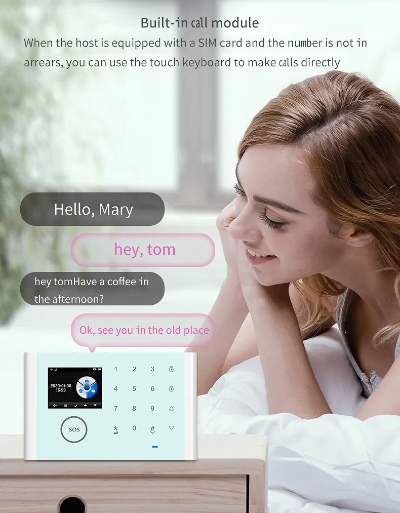 DIY Home Security System Kit with WiFi Alarm Dialer