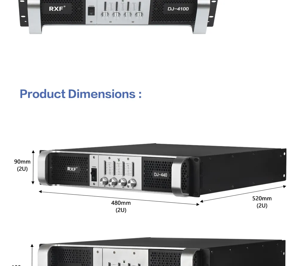 DJ-480 800W*4 Professional Audio Power Amplifier for Outdoor Performance